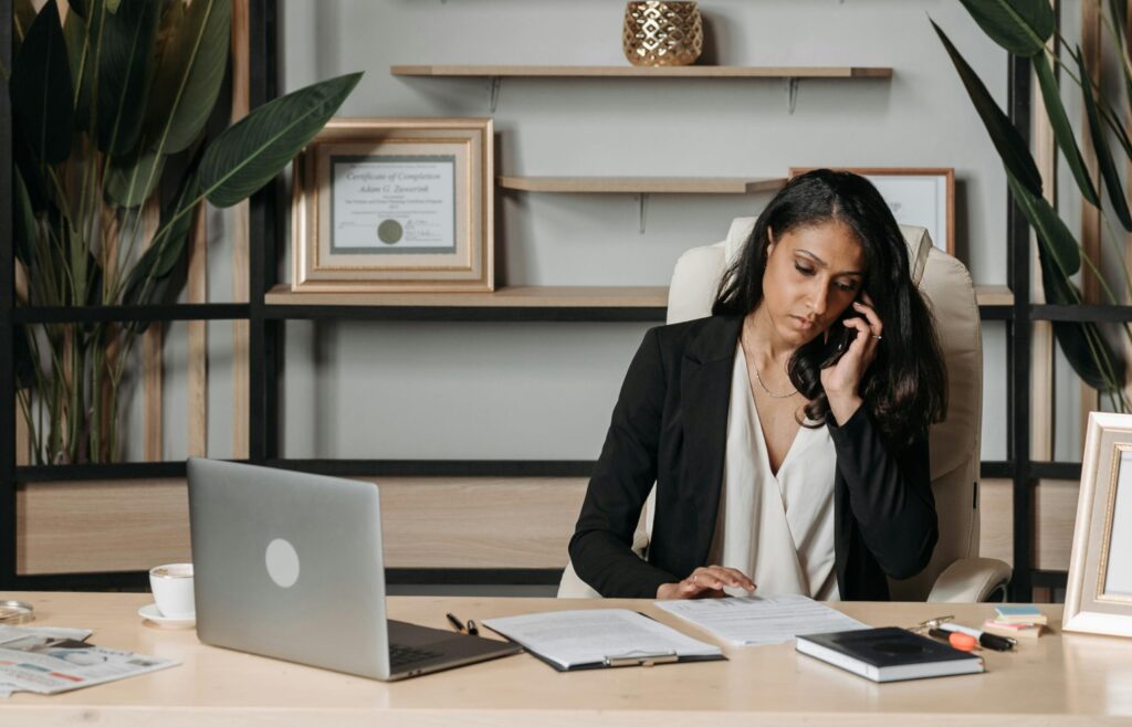 Legal professionals coordinating cases with secure communication